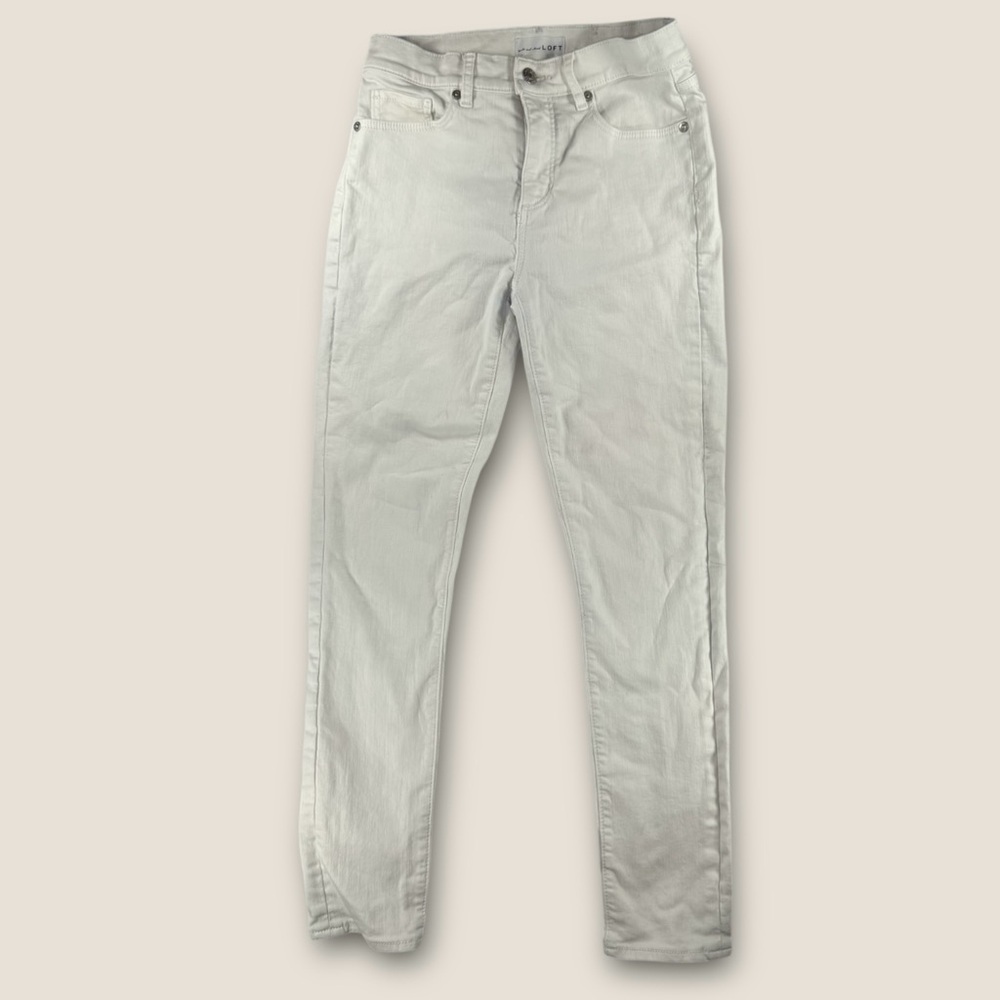 LOFT Women's Cream Skinny Jeans size‎ 00/24